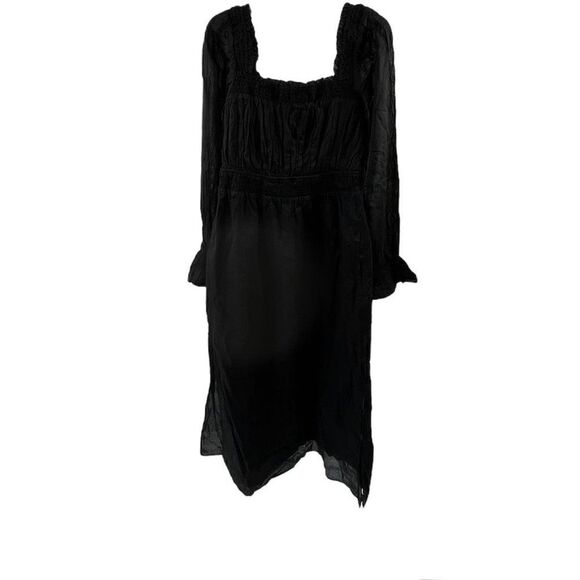 GAP NWT Black Boho Maxi Dress Size M Tall - Picture 1 of 9